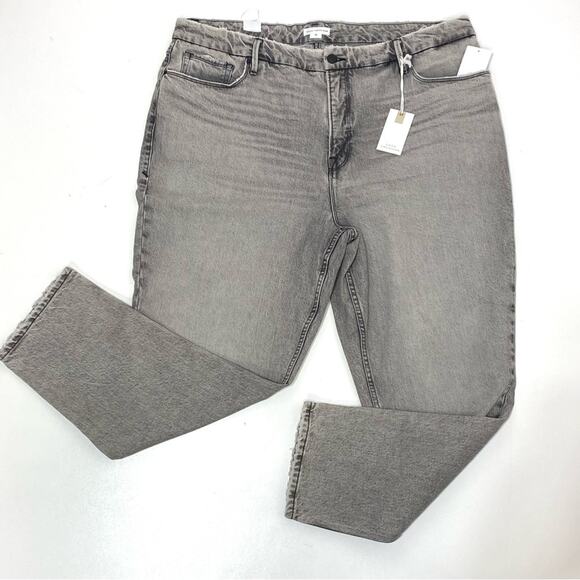 Good American Good Girlfriend High Waisted Weekend Jean 18 Faded Black - Picture 1 of 9